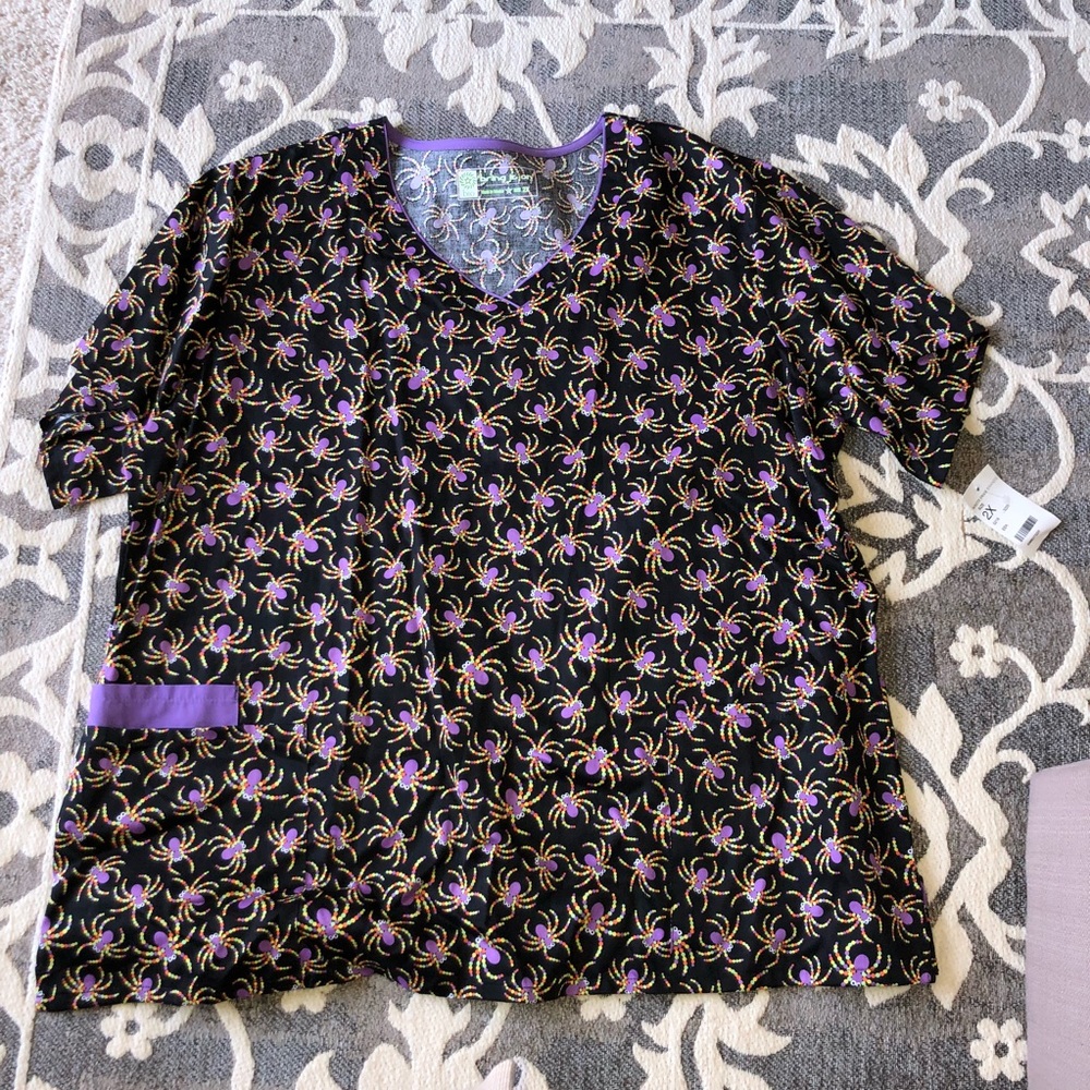Halloween Scrub Top 2x